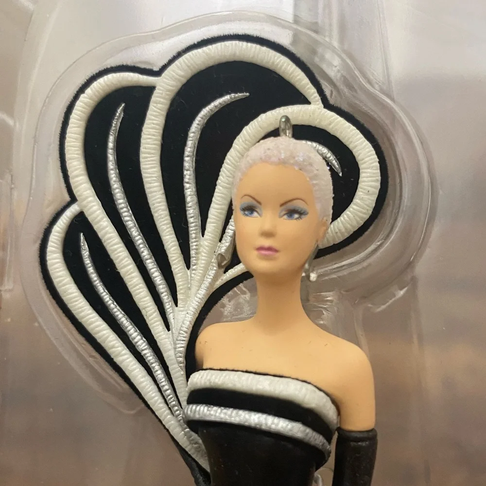 Hallmark Ornament: 45th Anniversary Barbie w/ Lighted Display Stand